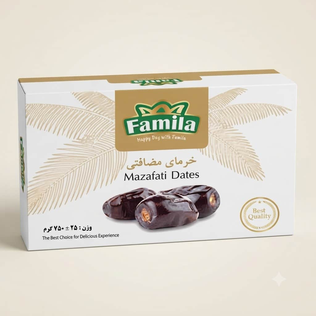 خرما مضافتی فامیلا با بسته بندی کاربردی و طعم اصیل